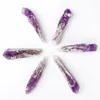 Figurines décoratives 1pc Amethyste Natural Cluster Cluster Crystal Wand Point Point Spequat Lucky Healing Pierres et Crystals