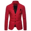 Mens Blazer Multibutton Decoration Casual Standup Standup maschio Maschio Slim Color Color Adest