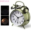 Horloge de bureau Horloge fort cadeau créatif rétro alarme Twin cloche avec cadran stéréoscopique Backlight6976848