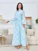 Vêtements ethniques Eid Muslim Party Robe for Women Jalabiya Abaya Ramadan Long Robes Abayas femme Kimono Robe Caftan Vestidos Largos 2024