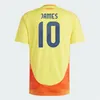 24/25 Colômbia James Soccer Jerseys Kit Kit Columbia A camisa de futebol da seleção nacional Home Away Set Camisetas 2024 Copa América D.Valayes Arango C. Chucho Cuadrado