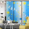 Adesivi per finestre Star Moon Sticker Bird Statened OPaco Blue Blind Glass Bid Children's Room Autodesivo Film Privacy Home Decorativo