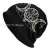 Berets Triple Moon Goddess Bonnet Beanie Knit Hat Femmes Fashion Fashion pentagramme Pagan Wiccan Winter Wic Cilon de crêpes chauds CAP BONS pour ski