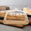 Ensembles de vaisselle plate à fruits Pâle de pâte à pâte Fromage en bois Cloche Dome Verre