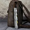 Sac à dos en cuir de qualité design lourd des hommes de voyage de voyage décontracté sac à dos rucksack mode noir collège scolarité d'ordinateur portable 621