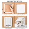 Carriers Cat Flap porta a 4 vie Sicurezza per cani gatti gattino ad asbica in plastica piccoli gate per animali domestici per cani forniture porte