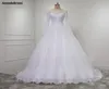 Amandabridal Long Sleeve Lace Ball Gown Wedding Desses For Bride Corset Tulle Bridal Gown Plus Size Wedding Gowns2639536