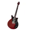 Red Brian May Electr les guitares droite gauche 24 frettes 3 Burns Tri Sonic Pickups Double Tremolo Bridge Professional Guitare