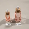 Förvaringsflaskor glas droppflaskan läcksäker återfylld rosa mini hållbar behållare för vätskor eteriska oljor parfymhår