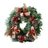 Decorative Flowers Christmas Pine Needle Wreath Letter Simulate Garland Artificial Plant Xmas Tree Decor