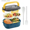 Bento Boxen Bento Box Erwachsene Bunchbox 1200 ml Doppelschicht Lunchbox mit Löffel Gabel HIH -Kapazität Lebensmittelbehälter Leckschutz L49