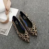 Casual Shoes 2024 Women Flats Leopard Flat Slip On Loafers Designer Pekade Toe Ladies Zapatillas Mujer