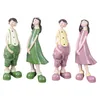 Decorative Figurines 2Pcs Resin Couple Ornament Figurine Living Room Love Statue Decoration