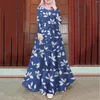 Vestidos casuales Ropa musulmana impresa para mujeres Elegante una línea Patchwork Long Femenino