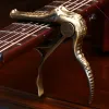 Câbles Alice A007G Crocodile métallique professionnel Capotasto Alloy Folk Guitare acoustique Capo Blamp Key Bronze Silver Copper Couleur