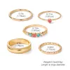 Wind Inlaid Colorful Alloy 5-piece Set Creative Fine Ring