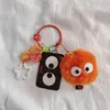 Keychains Lanyards Cute Cartoon Coal Ball Keychain Colourful Plush Doll Keyring for Girls Backpack Charm Headphone Case Accessories Friendship Gift