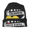 Boinas meio porto -riquenhas de camisa colombiana Feijas de gorro de malha chapéu de capô quente outono inverno chaplies chapéus