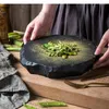 Пластины Creative Stone Pattern Ceramic Plate нерегулярная ресторанная дисплей для сервисного подноса 8 -дюймового замороженного золота кухонная посуда