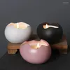 Candle Holders Ceramic Egg Shaped Holder Cute Tea Lights Creative Easter Scented Centerpieces For Party Home Decorations