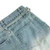 Kvinnors jeans vintage hög midja street stil bälte blå rak byxor koreanska mode bred ben baggy y2k denim byxor