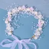 Coiffes Perle Flower Bandbouleau de coiffure pour femmes Pageant Bridal Wedding Hair Accessoires Bande de vigne Tiara Cadeau
