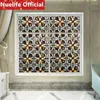 Vensterstickers breedte 45/60/80cmx100cm kleur bloempatroon glasfilm woonkamer slaapkamer badkamer kantoor balkon schuifdeur a a