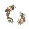 Dekorativa blommor Autumn Artificial Wedding Arch for Sign Floral Swag Reception Entry Ceremony Bakgrundsdekoration