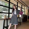 Two Piece Dress designer brand Spring and summer new high-end explosive street small suit jacket+high waisted pleated skirt set, college style two-piece set V1DW