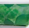Naklejki okienne Zielony liść statyczny przylegający ciepło drzwi przesuwane bez kleju Frosted Film Pozostawienie witraże 90 cm x300 cm