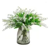 Decoratieve bloemen 1-delige 7-tandige plastic plastic multi-kleuren ochtendglorie Mooie Lily Valley Fake Plant Bouquet Wedding Home Pography Props