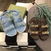 Fashion Baby Sandals Brief Druckkinder Schuhe Kosten Preis Größe 26-35 einschließlich Box zwei farbe optionale Mädchen Jungen Pantoffeln 24APRIL