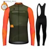 Radsporttrikots -Set Herren Radfahren Kleidungsstück Set Long Seve Pullover mit thermischem Fece Mountain- und Roadbike Hosen Winter2023 Mountainbike L48