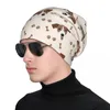 Berets Jack Russell Terrier Dog z kościami unisex dorosły czapki czapki dzianiny czapka maska ​​ciepła moda jesienna zima czaszki na świeżym powietrzu