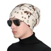 Boinas Jack Russell Terrier Dog With Bones Unisex Gorro de adultos Capa de gorras de tejido de tejido de punto cálido Fashion Whilt Winter Outdoor Skullies