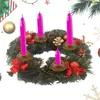 Fiori decorativi candelabri natalizi simulazione di ghirlanda pino ghirlande rosse berri rosse per il matrimonio anno 2024 Ornamento del tavolo da pranzo