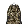 Sac à dos léopard spots imprimé noir et or randonnée sac à dos étudiant sacles d'école personnalisé sacs cool.