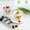 Wegwerpbekers rietjes 10/25 stks 180 ml plastic dessert drinkende mousses houder ijs ijsbeker voor bruiloftsfeestdecoratie