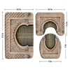 Bath Mats Africa Morocco Door Luxury Shower 3 Pcs Bathroom Rug Sets Non Slip Retro Building Decor Toilet Cover U-Shaped Pad