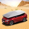 Estatuetas decorativas carros semi-automáticos de sol removível de camping ao ar livre Parasol Protection Capas de roupas protegidas guarda-chuva