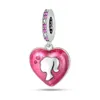Дизайнерская милая бабочка любовь бриллиантовая подвеска браслет розовый сериал Diamond подходит для женского браслетного ожерелья Pandoras