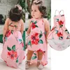 Mädchenkleider 2020 ärmelloses rückenfreies Neugeborenes Baby Kinder Mädchen Blumendruck Sommerprinzessin Kleider Party lässig Baby Kleid T240415