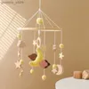 Mobiles# Baby houten bed bell bananen hanger mobiel hangende rammelaars speelgoedhanger wieg mobiel bed bell houten speelgoed houder armbeugel joch cadeau y240415