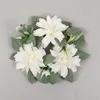 装飾的な花人工花の花輪ろうそくのリングフロントドアグーランド飾りホリデーサンクスギビングデイホームクリスマスリビングルーム