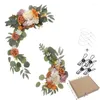 Dekorativa blommor Autumn Artificial Wedding Arch for Sign Floral Swag Reception Entry Ceremony Bakgrundsdekoration