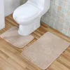 Mattes de bain Zeegle 3d Stone Memory Mousse 2pcs Set Anti-Slip Floor Bathroom Tobics Tobics Matrress Absorbants 2 Pieces