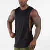 Marka zwykła czołg top męskie siłownię koszulę bez rękawów otwarte boki puste fitness odzież bawełniana kamizelka mięśni sportowych 240415