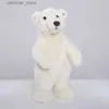 Fyllda plyschdjur Livsliknande Standing Oso Polar Bear Plush Toy Cute Animal Stuffed Polarbear Kids Dolls Room Decoration Birthday Present For Children L47