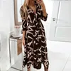 Casual Dresses For Women 2024 Long Sleeve Prom Spring Autumn Party Evening Dress Fashion Print Clothing Vestidos Para Mujer