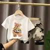 Ensembles de vêtements Nouveaux vêtements pour bébés filles Suit enfants garçons Casual Cartoon T-shirts shorts 2pcs / sets